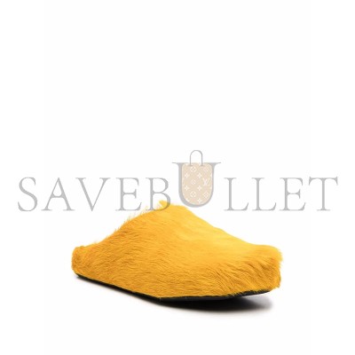 MARNI FUSSBET SABOT CALF-HAIR SLIPPERS MARNI FUSSBET SABOT CALF-HAIR SLIPPERS